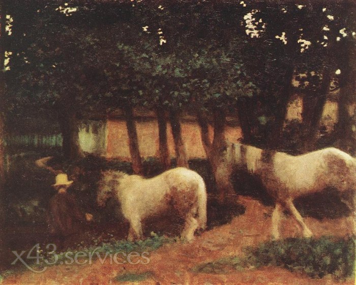 Karoly Ferenczy - Abendstimmung mit Pferden - Evening Mood with Horses
